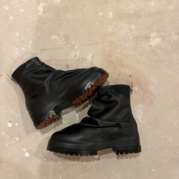 Black Ankle Boots with Chunky Soles main image 6